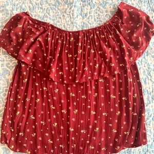 Off shoulder Hollister floral print blouse